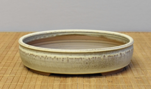 Bonsaischale handgearbeitet oval von Roman Husmann, 24,5x20,5x6 cm